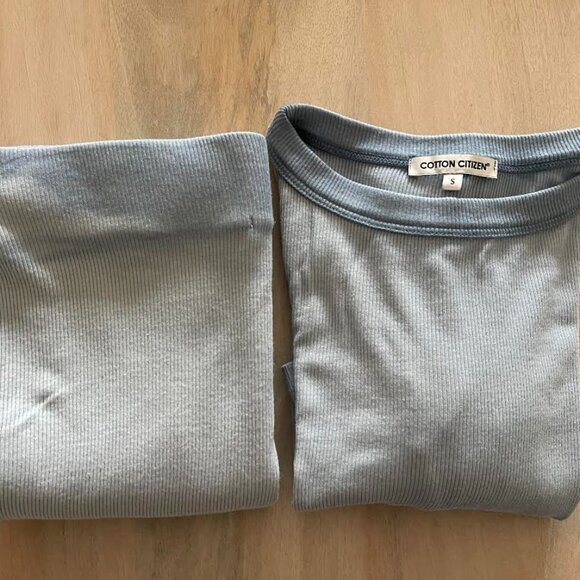 Cotton Citizen x REVOLVE Verona Blue 2-Piece Ribbed Set (Small) - Picture 5 of 8